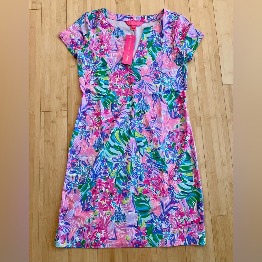 NWT Lilly Pulitzer Sophiletta Short Sleeve Dress in Multi Disney Dreamin.